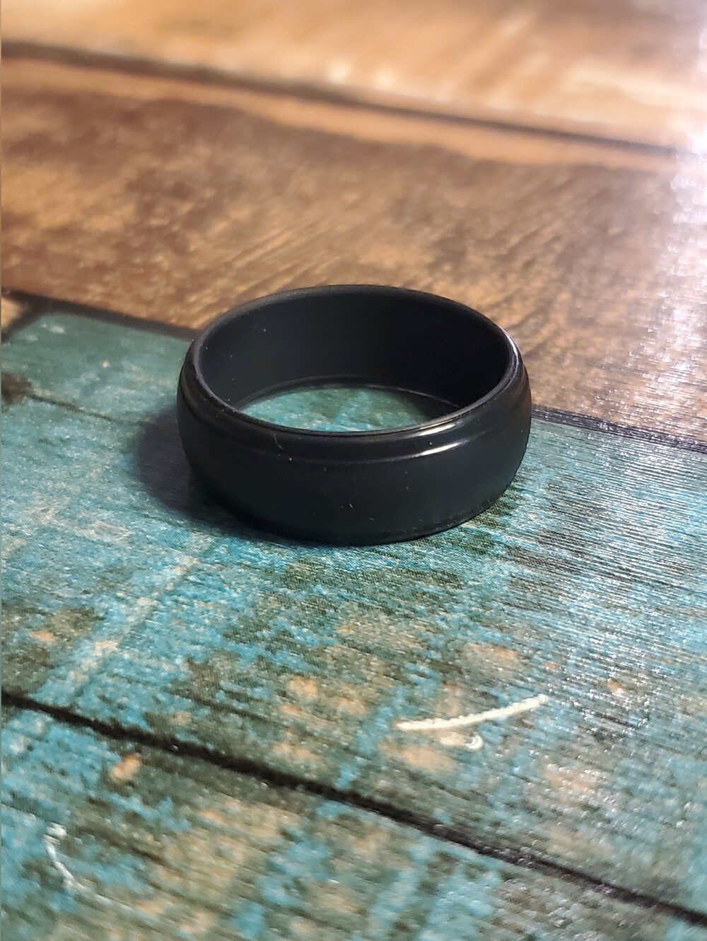 B2G1F Sleek Matte Black Silicone Ring, Mens Size 13